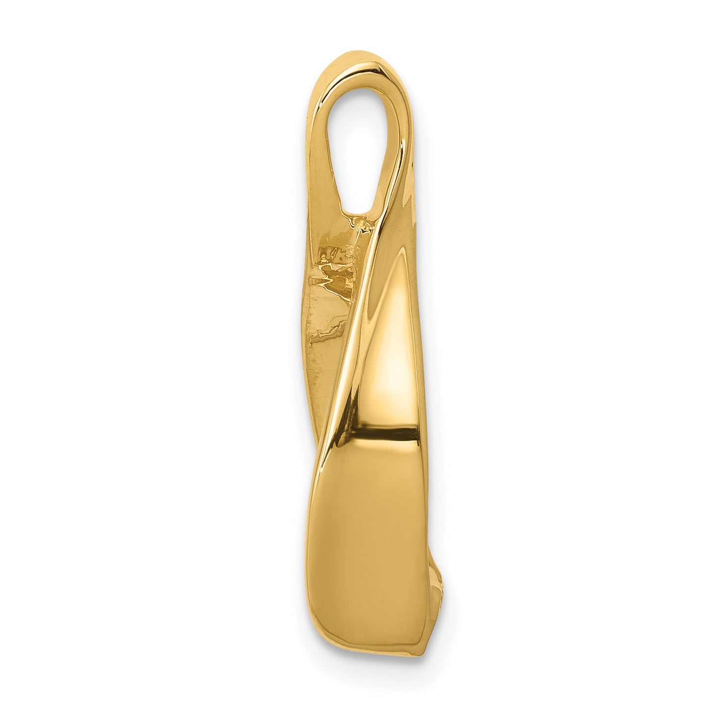 14k Polished Slide Fits up to 2mm Regular/4mm Fancy or Reversible Omega