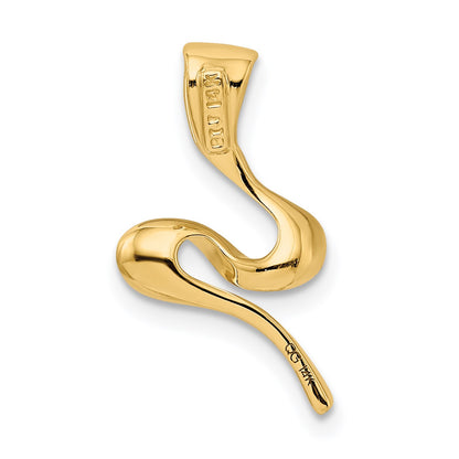 14k Polished Slide Fits up to 2mm Regular/4mm Fancy or Reversible Omega