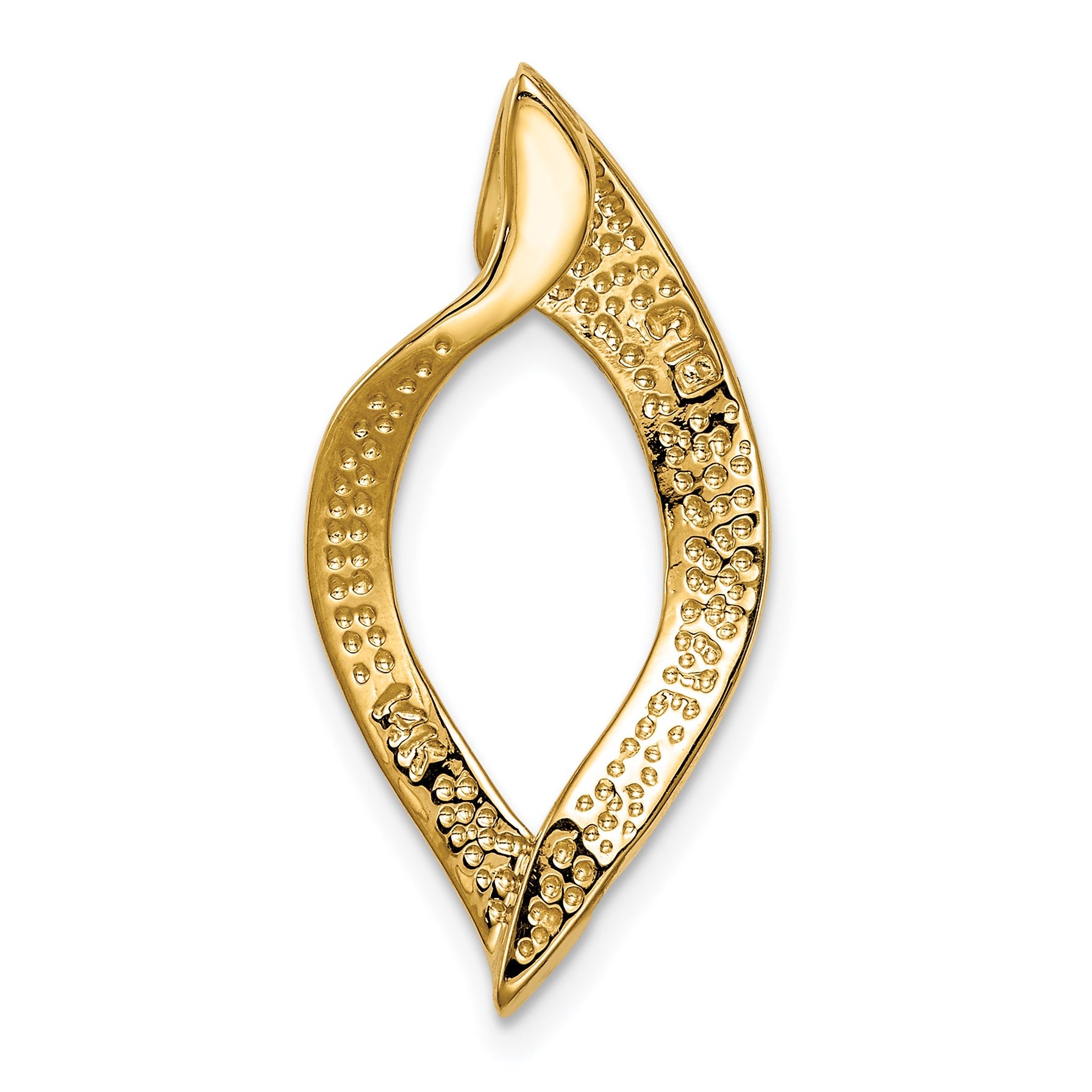 14k Polished Slide Fits up to 8mm Regular/10mm Fancy or Reversible Omega