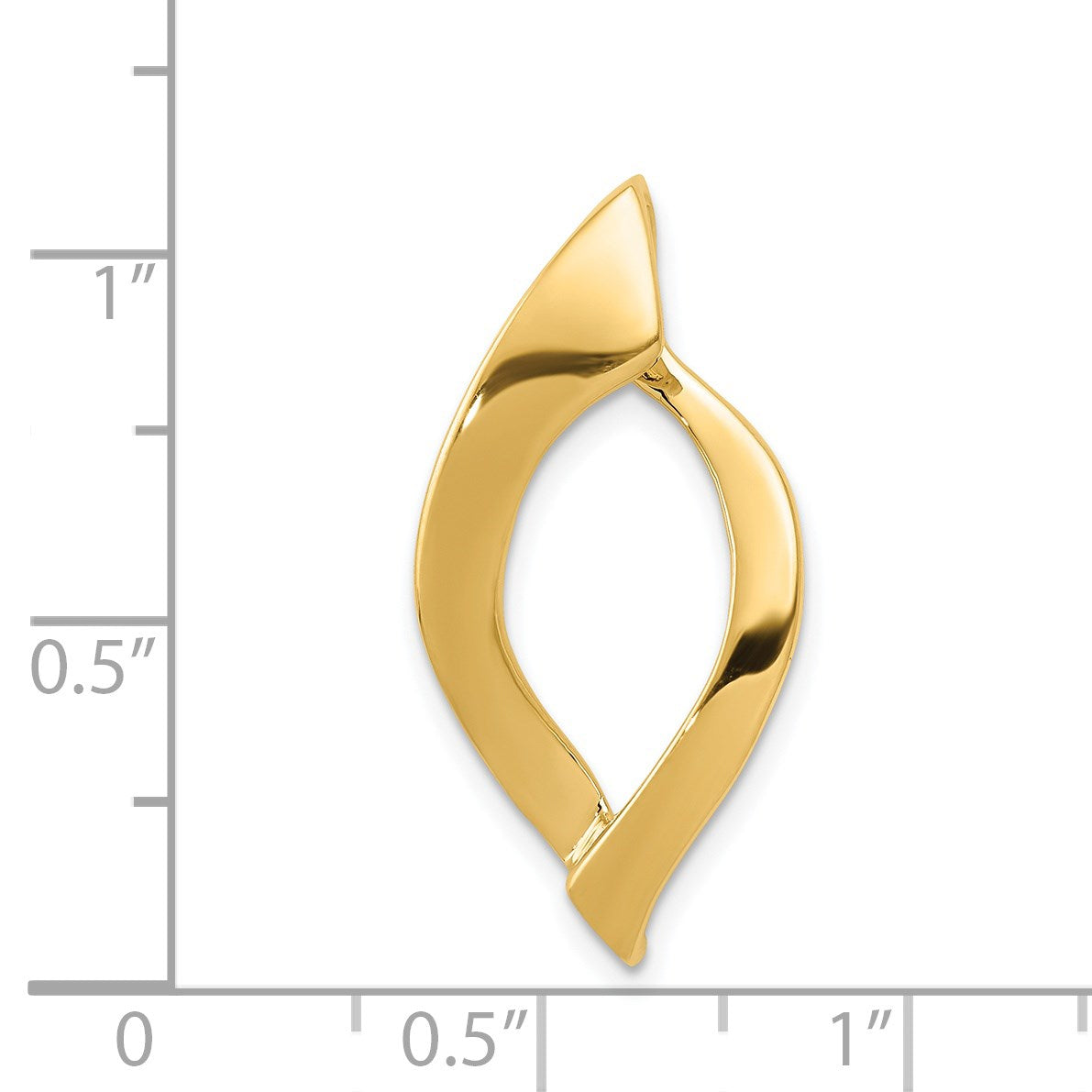 14k Polished Slide Fits up to 8mm Regular/10mm Fancy or Reversible Omega