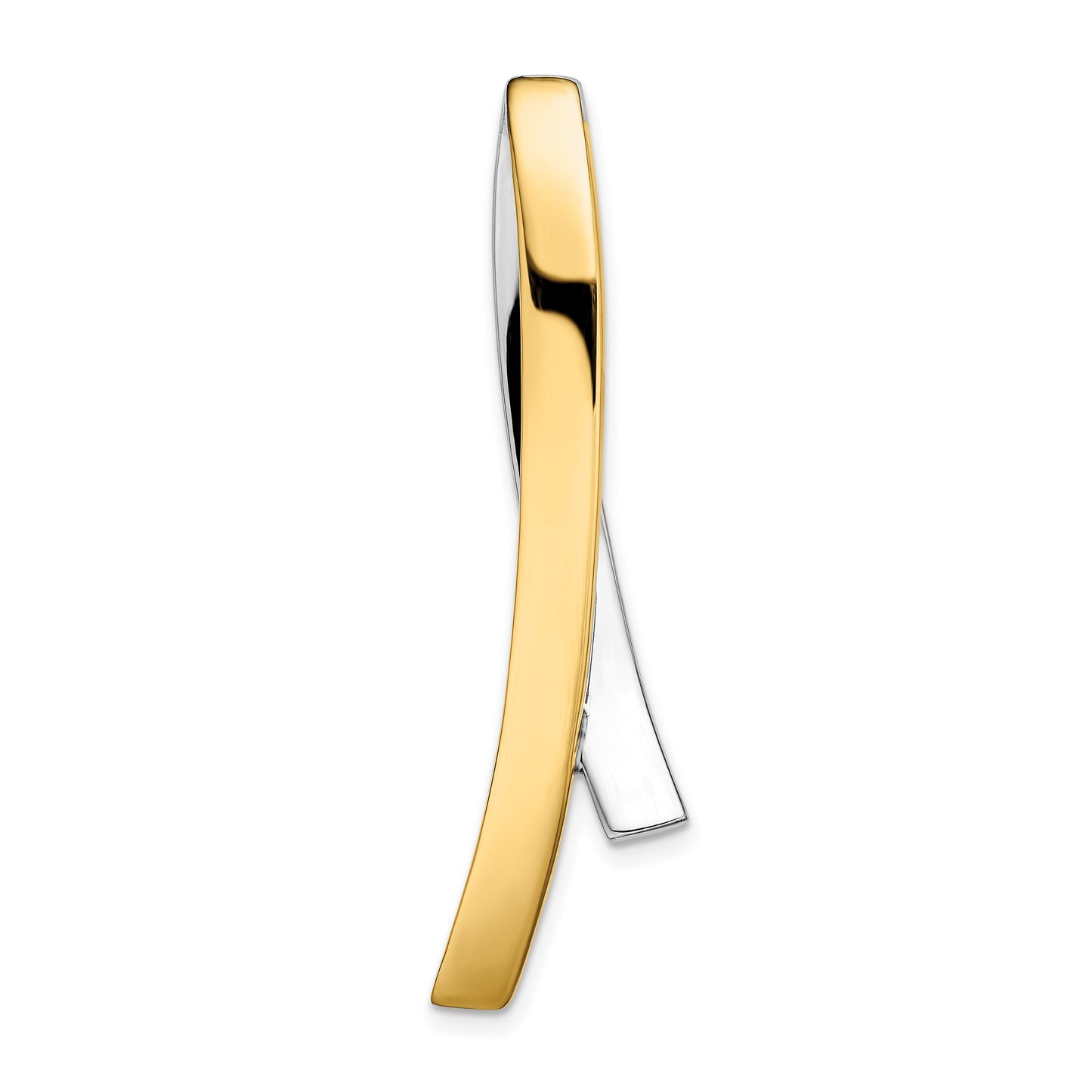 14k Two-Tone Slide Fits up to 10mm Regular/Fancy/Reversible Omega