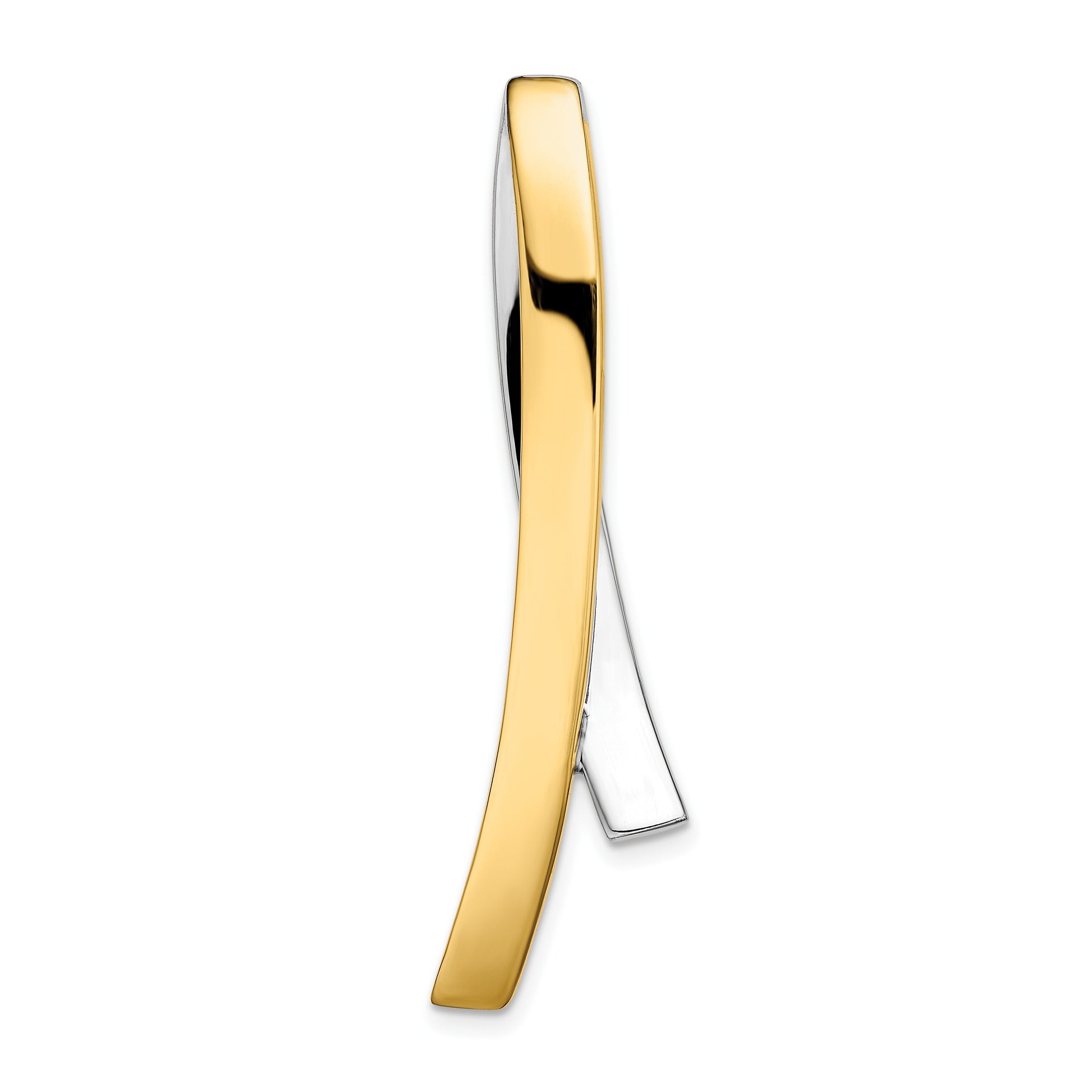 14k Two-Tone Slide Fits up to 10mm Regular/Fancy/Reversible Omega