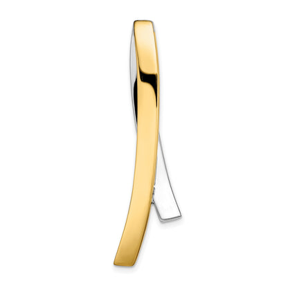 14k Two-Tone Slide Fits up to 10mm Regular/Fancy/Reversible Omega