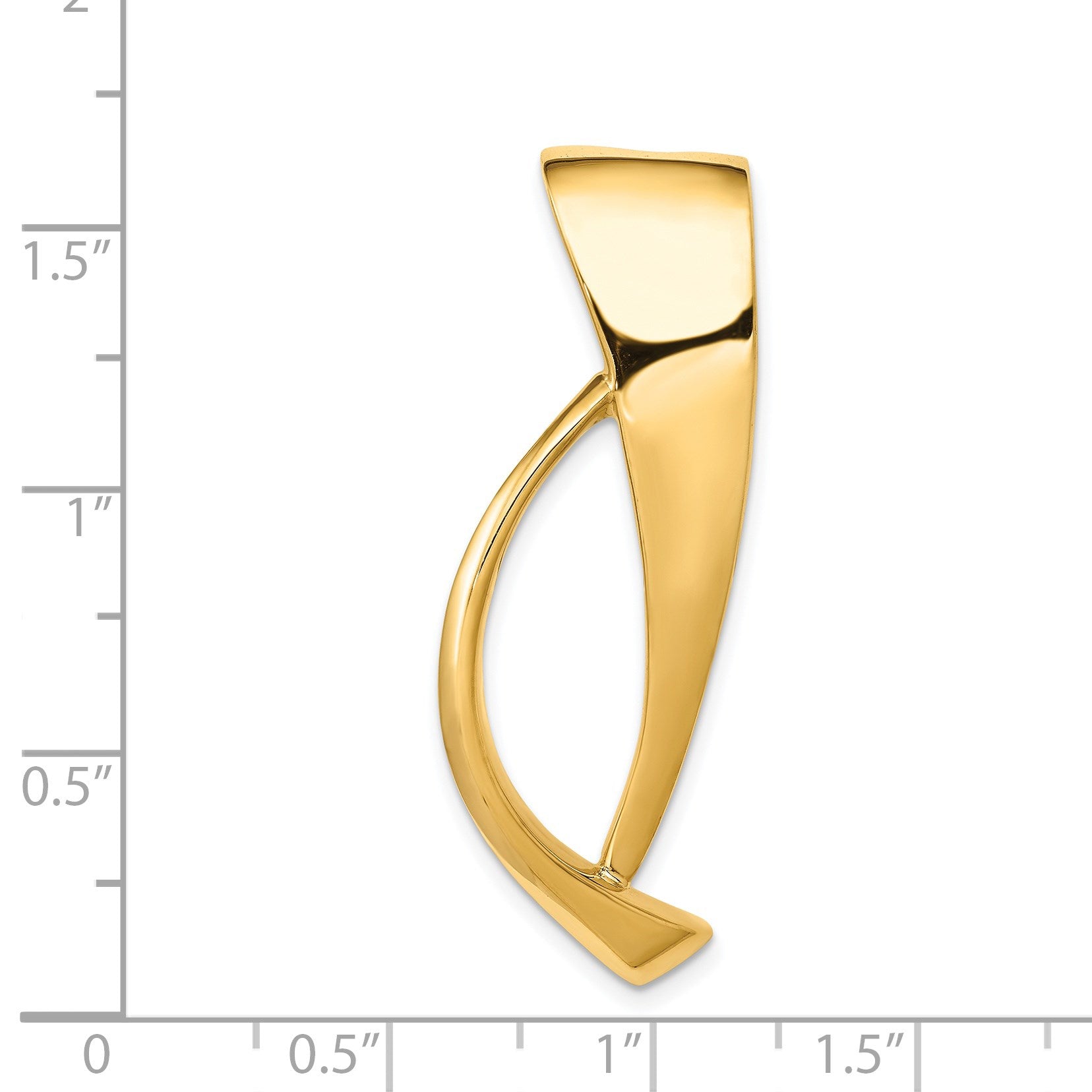 14k Polished Slide Fits up to 8mm Regular/Fancy/Reversible Omega