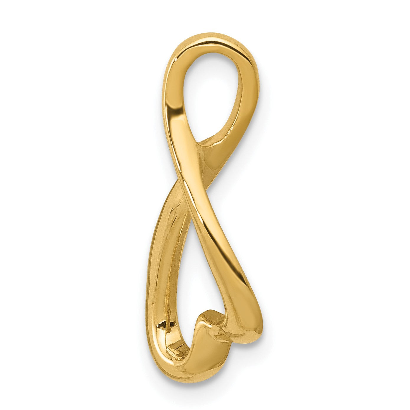14k Polished Slide Fits up to 2mm Regular/4mm Fancy or Reversible Omega