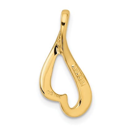 14k Polished Slide Fits up to 2mm Regular/4mm Fancy or Reversible Omega