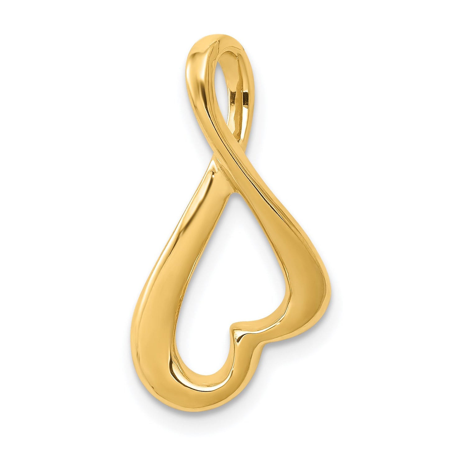 14k Polished Slide Fits up to 2mm Regular/4mm Fancy or Reversible Omega