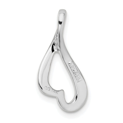 14k White Gold Polished Slide Fits up to 2mm Regular/4mm Fancy or Reversible Omega