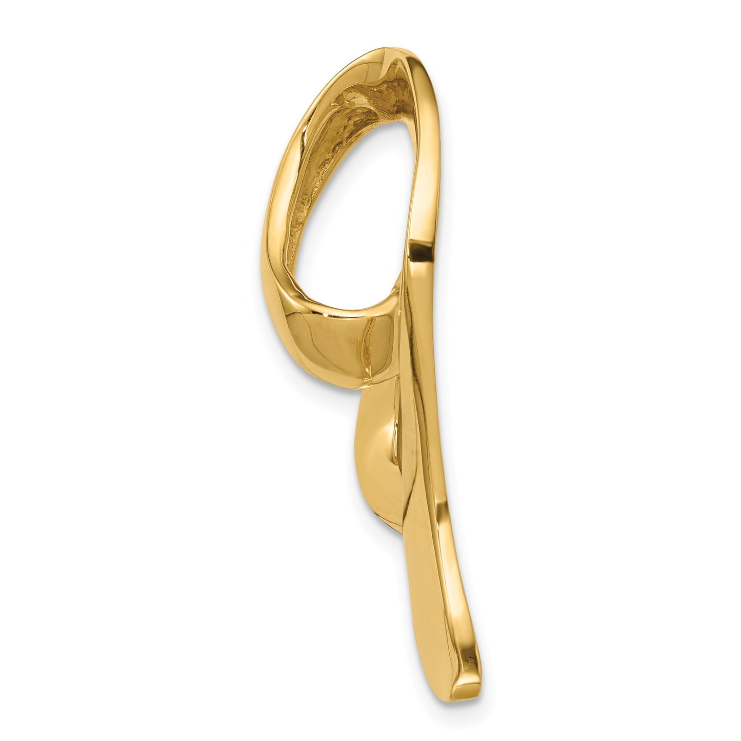 14k Polished Heart Slide Fits up to 8mm Regular/10mm Fancy or Reversible Omega