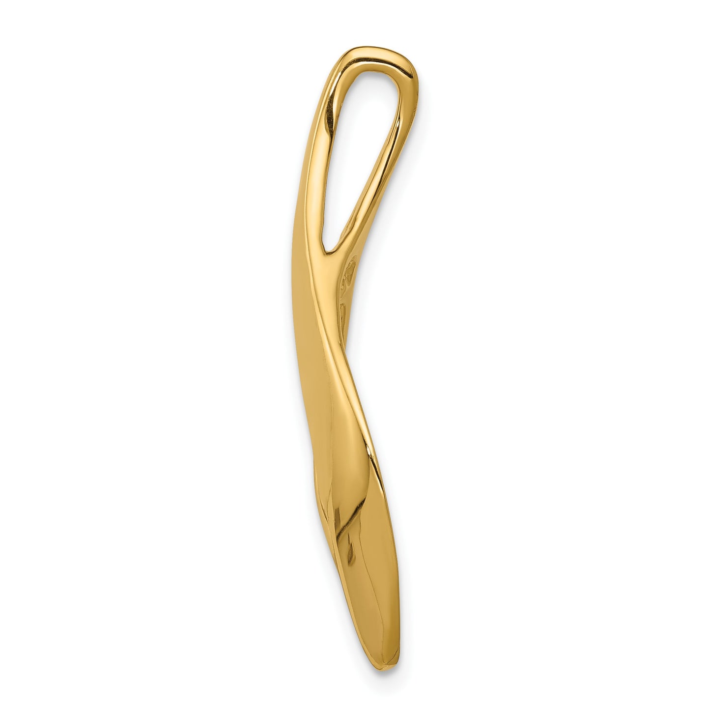 14k Polished Slide Fits up to 4mm Regular/6mm Fancy or Reversible Omega