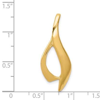 14k Polished Slide Fits up to 4mm Regular/6mm Fancy or Reversible Omega