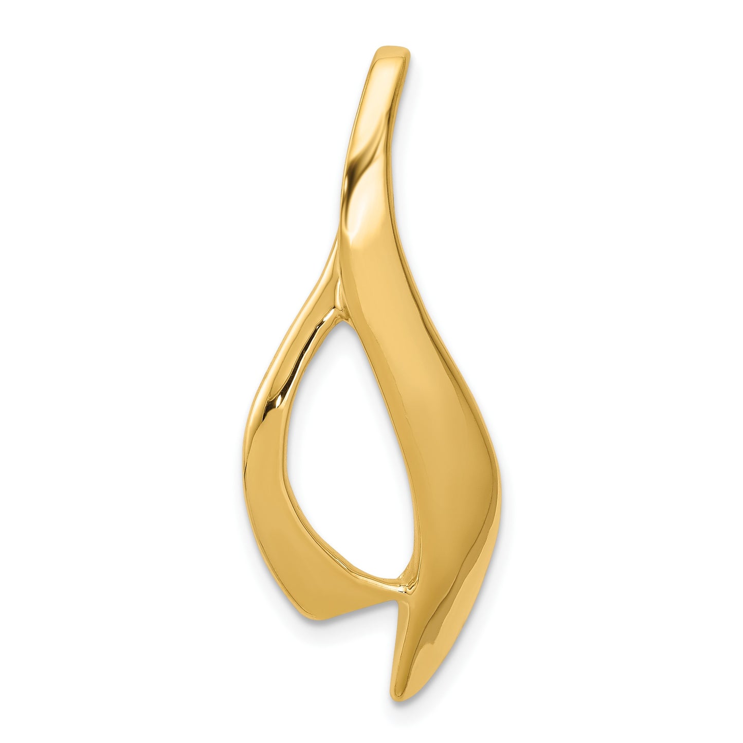 14k Polished Slide Fits up to 4mm Regular/6mm Fancy or Reversible Omega