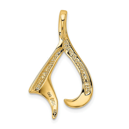 14k Polished Slide Fits up to 2mm Regular/6mm Fancy or Reversible Omega