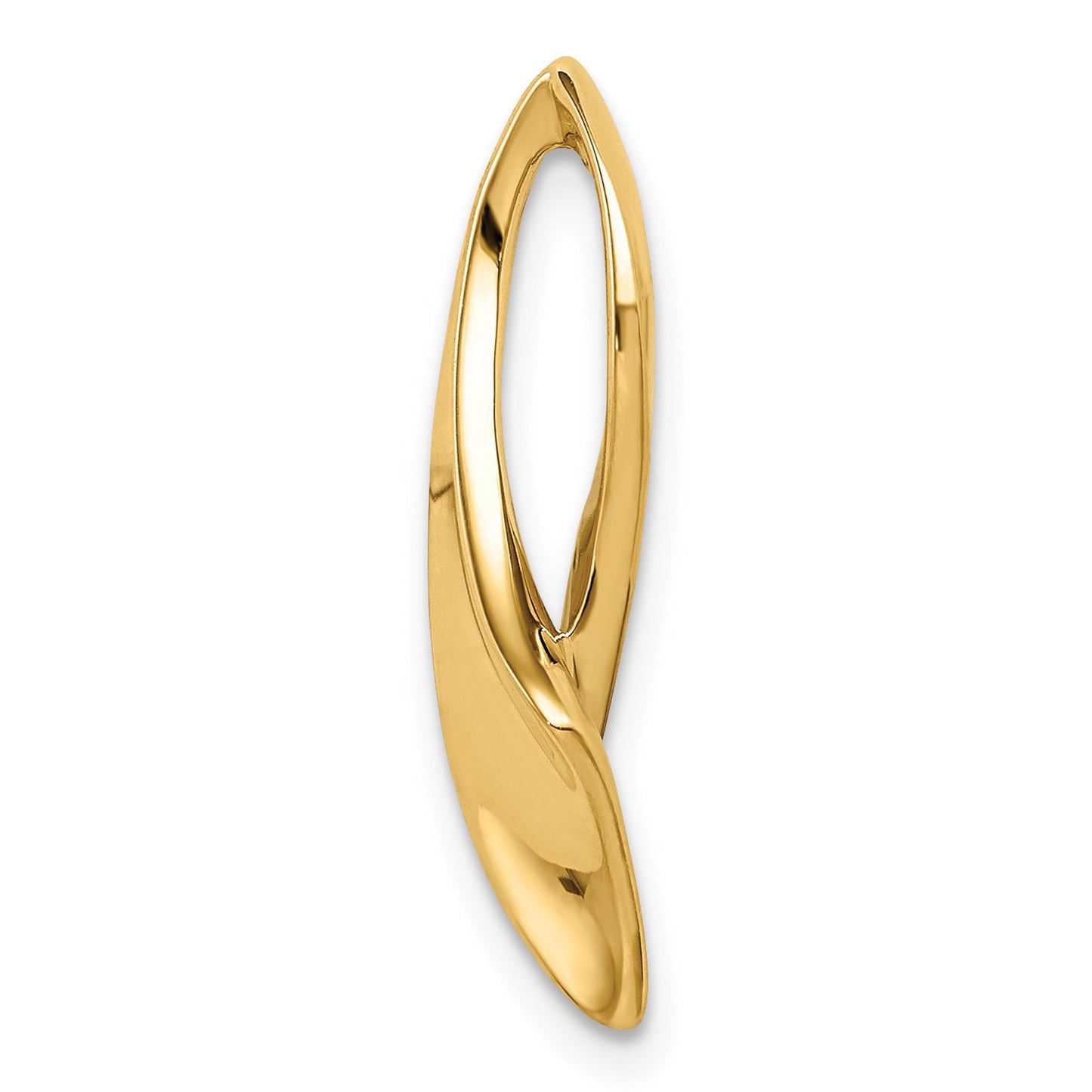 14k Polished Slide Fits up to 2mm Regular/6mm Fancy or Reversible Omega