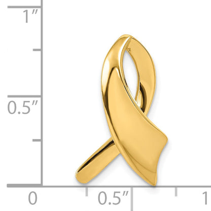 14k Polished Slide Fits up to 2mm Regular/6mm Fancy or Reversible Omega