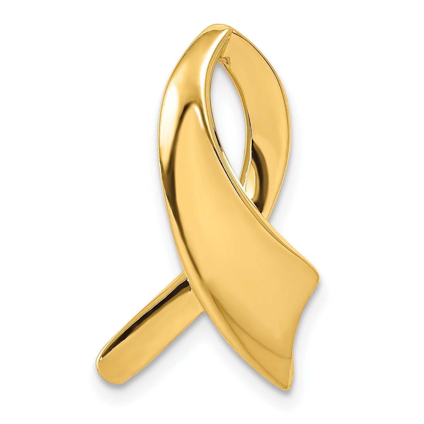 14k Polished Slide Fits up to 2mm Regular/6mm Fancy or Reversible Omega