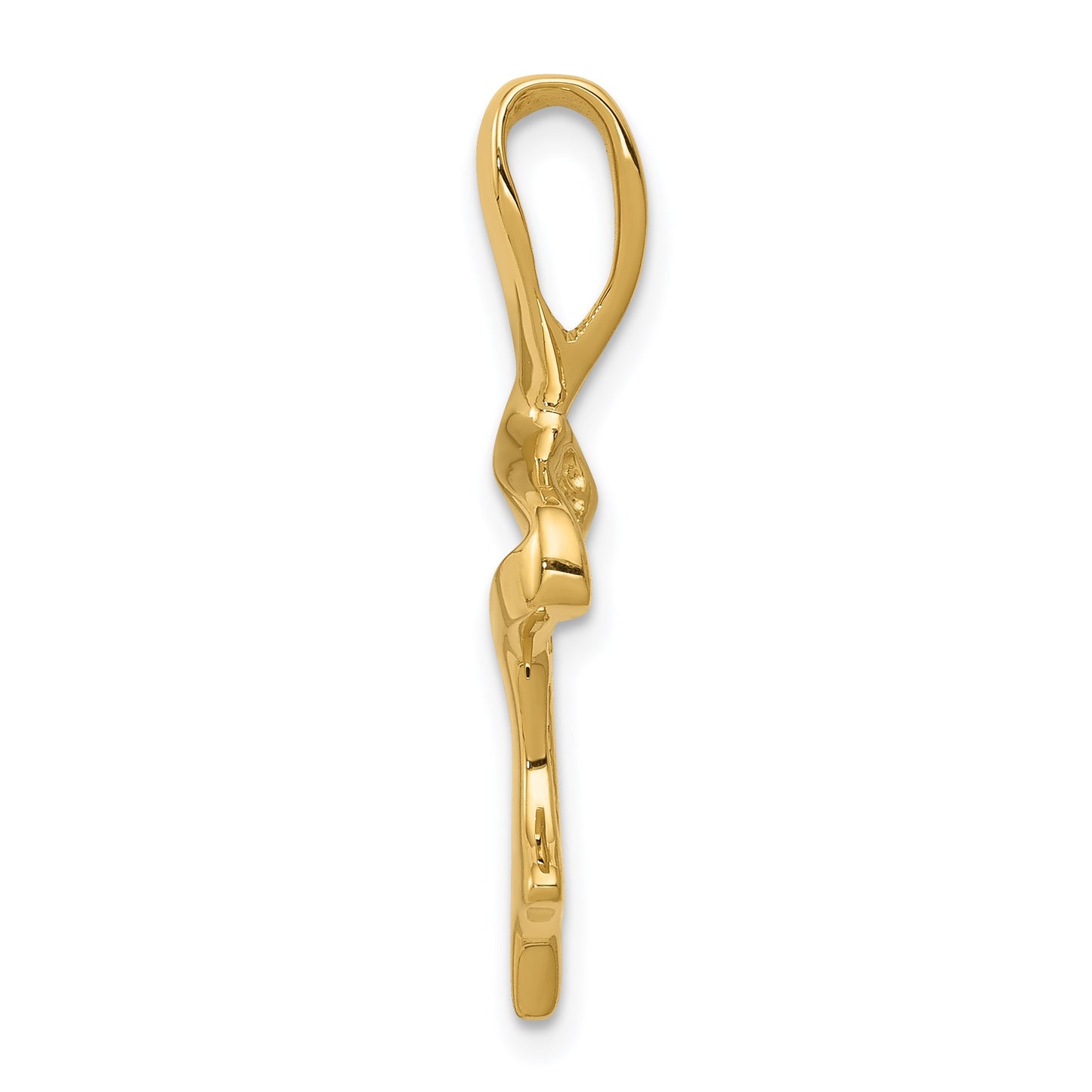 14k Polished Slide Fits up to 2mm Regular/6mm Fancy or Reversible Omega