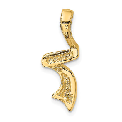 14k Polished Slide Fits up to 2mm Regular/6mm Fancy or Reversible Omega