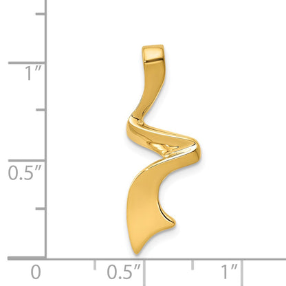 14k Polished Slide Fits up to 2mm Regular/6mm Fancy or Reversible Omega