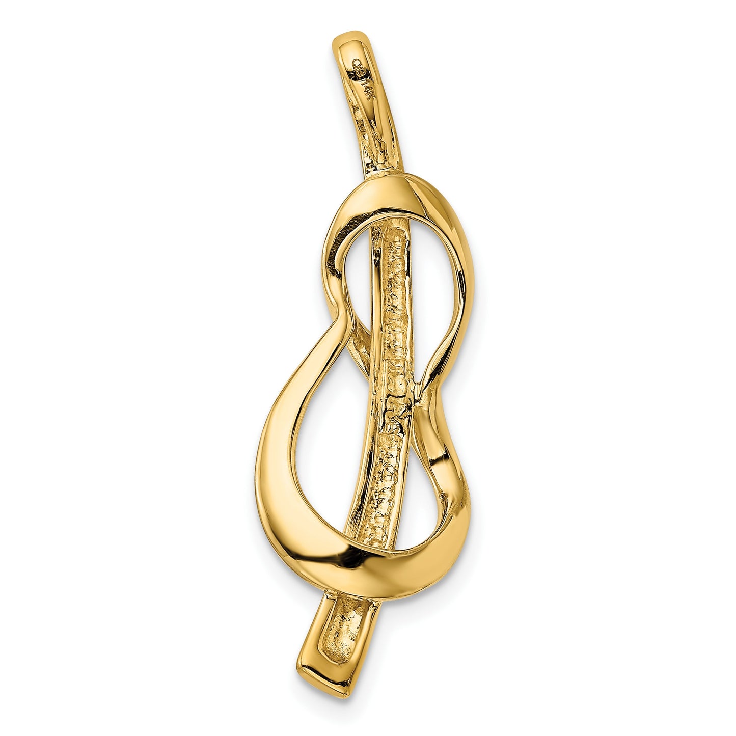 14k Polished Slide Fits up to 2mm Regular/3mm Fancy or Reversible Omega