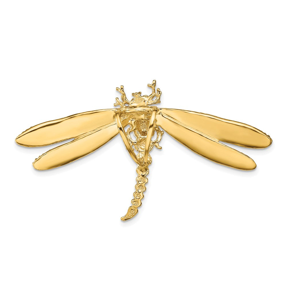 14K Multi-Color Enamel Dragonfly Charm