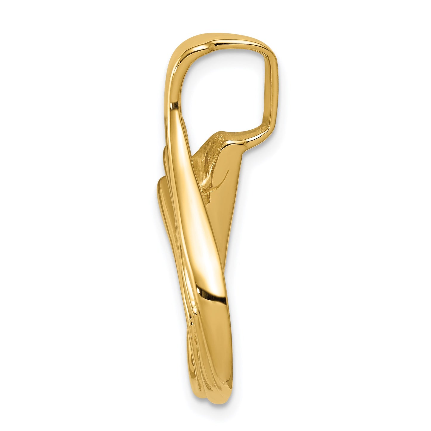 14k Polished Slide Fits up to 5mm Regular/6mm Fancy or Reversible Omega