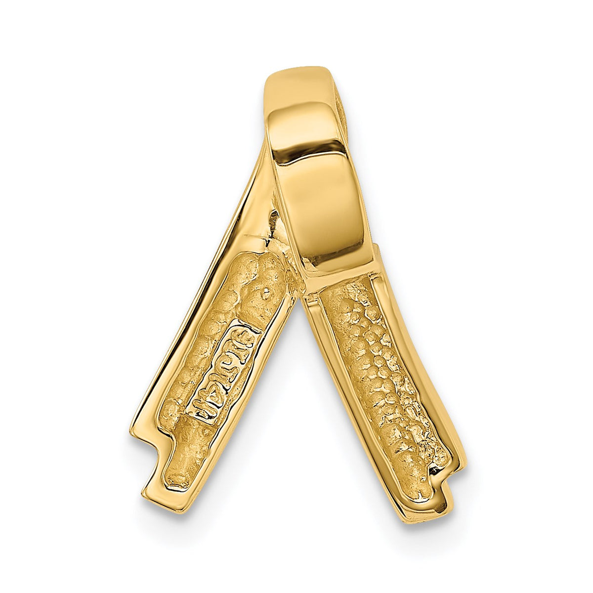 14k Polished Slide Fits up to 6mm Regular/Fancy/Reversible Omega