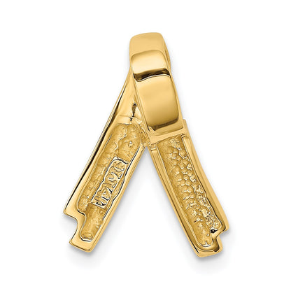 14k Polished Slide Fits up to 6mm Regular/Fancy/Reversible Omega