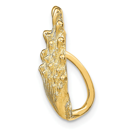 14k Lion's Paw Shell Omega Slide