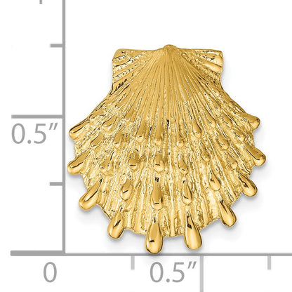 14k Lion's Paw Shell Omega Slide