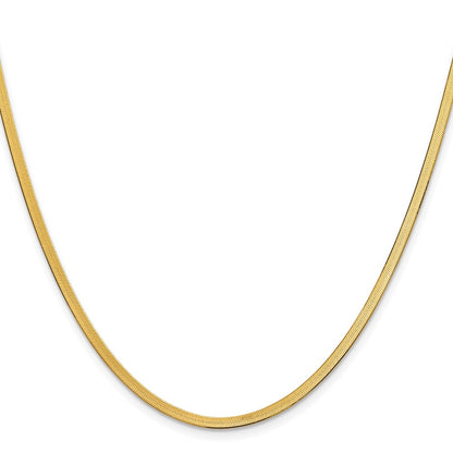 14k 2.5mm Silky Herringbone Chain