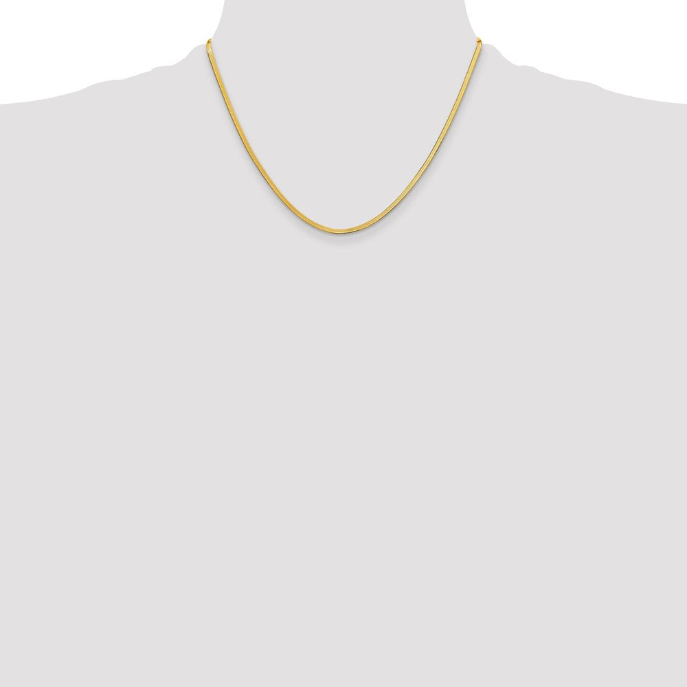 14k 2.5mm Silky Herringbone Chain