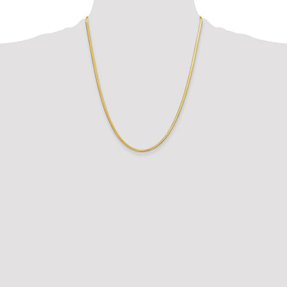 14k 2.5mm Silky Herringbone Chain