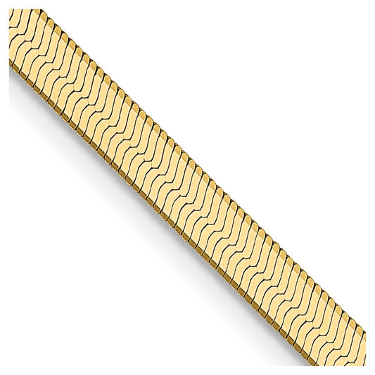 14K 18 inch 3mm Silky Herringbone with Lobster Clasp Chain