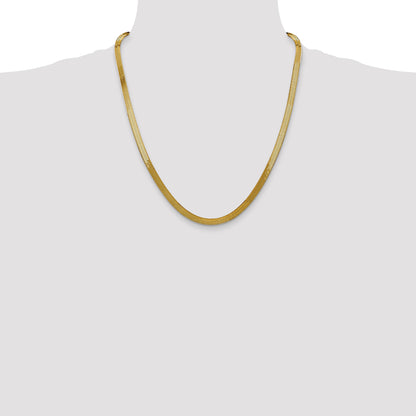14k 5mm Silky Herringbone Chain
