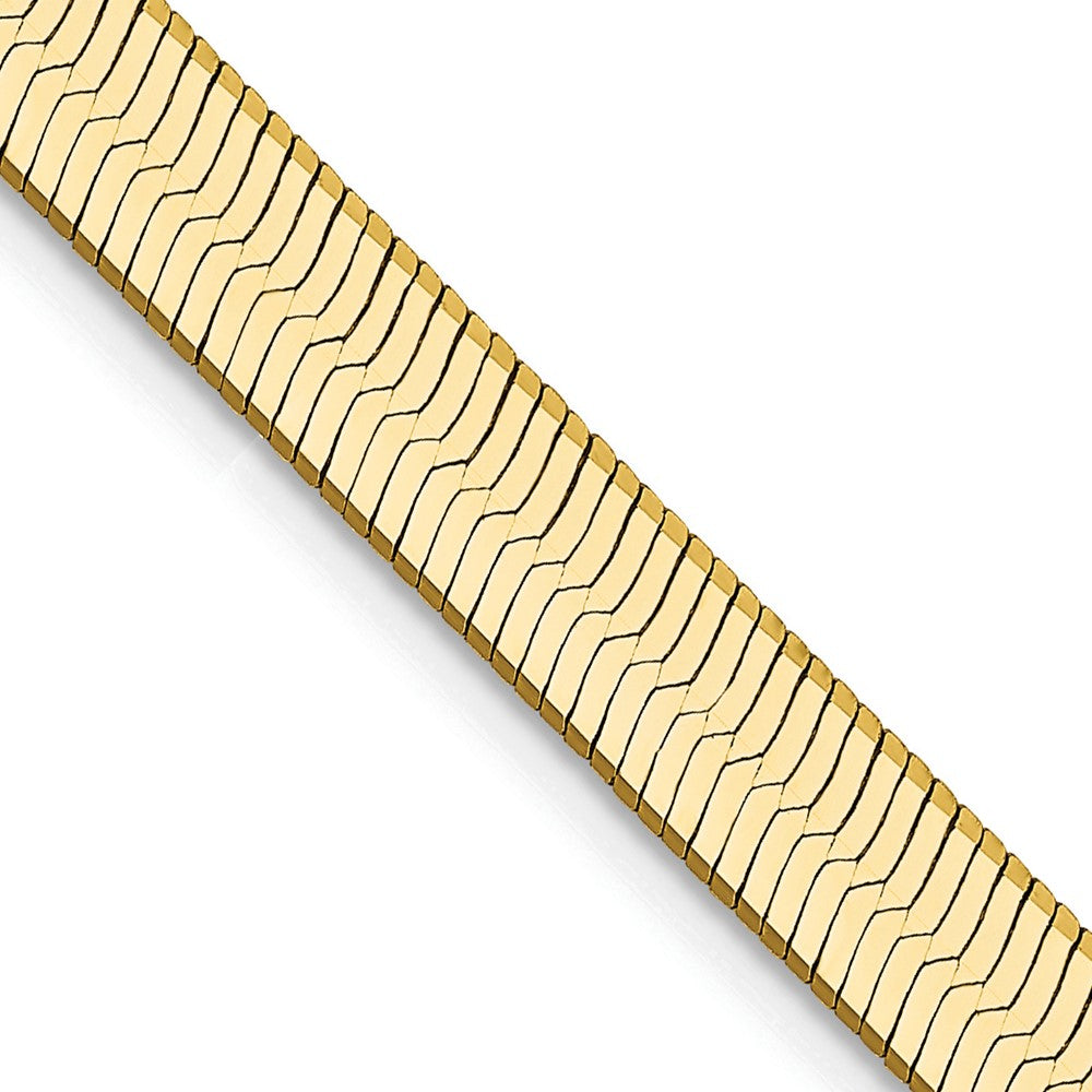 14K 16 inch 5mm Silky Herringbone with Lobster Clasp Chain