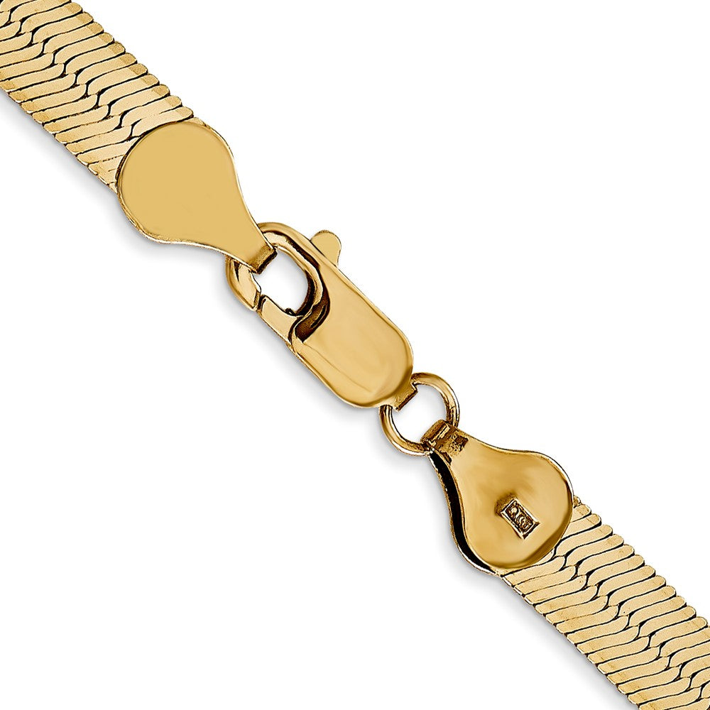 14K 18 inch 5.5mm Silky Herringbone with Lobster Clasp Chain