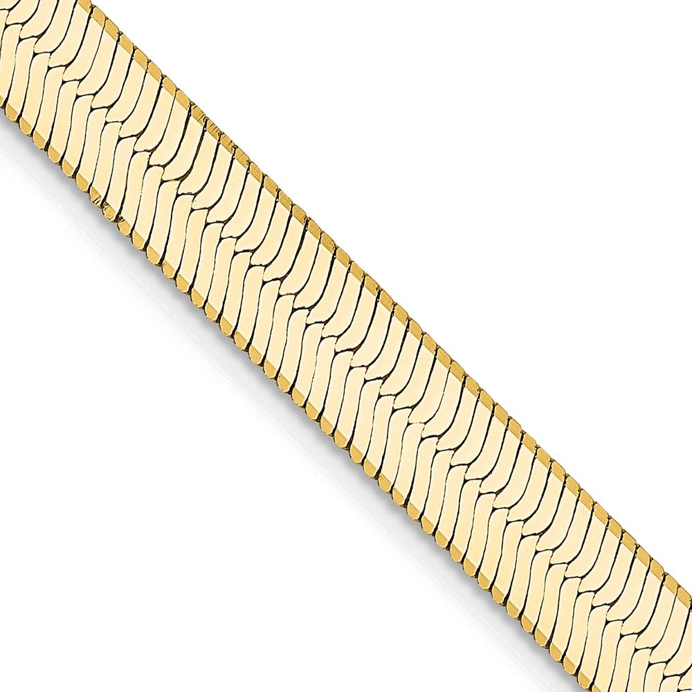 14K 18 inch 5.5mm Silky Herringbone with Lobster Clasp Chain