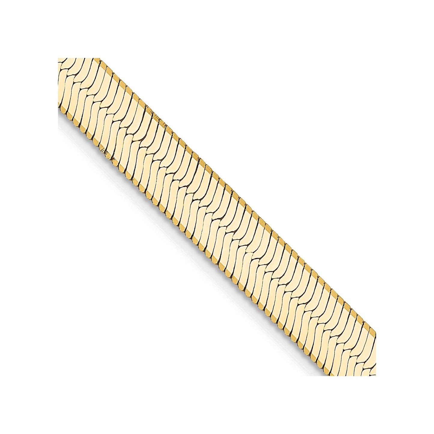 14K 24 inch 5.5mm Silky Herringbone with Lobster Clasp Chain