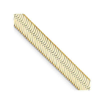 14K 24 inch 5.5mm Silky Herringbone with Lobster Clasp Chain