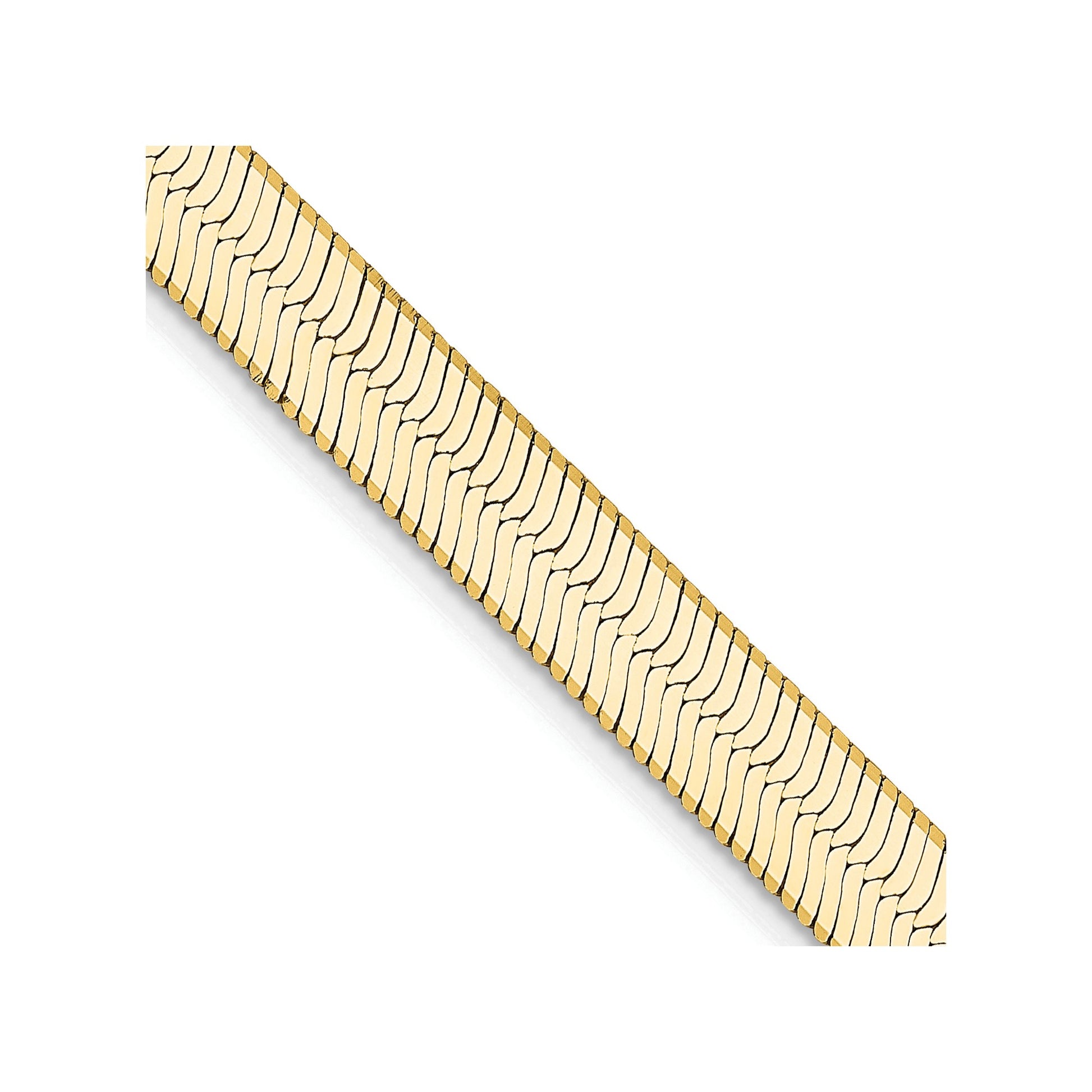 14K 16 inch 5.5mm Silky Herringbone with Lobster Clasp Chain