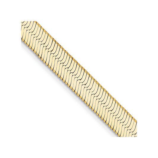 14K 30 inch 5.5mm Silky Herringbone with Lobster Clasp Chain