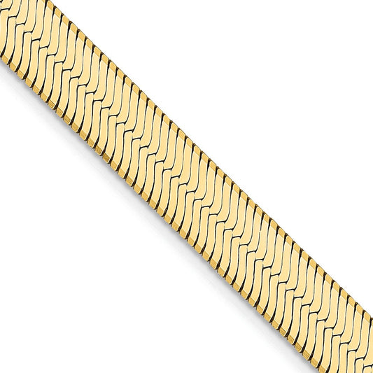 14K 18 inch 6.5mm Silky Herringbone with Lobster Clasp Chain