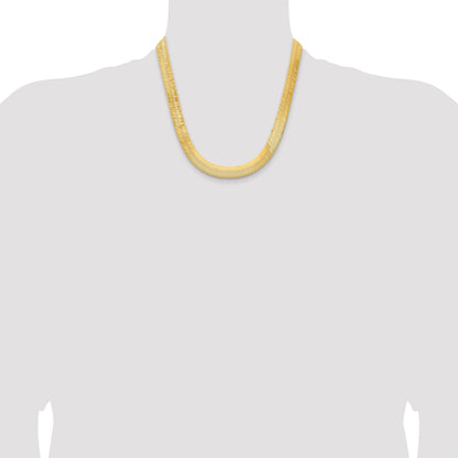 14K 20 inch 10mm Silky Herringbone with Lobster Clasp Chain