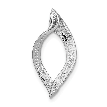 14k White Gold Polished Slide Fits up to 8mm Regular/10mm Fancy or Reversible Omega