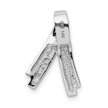 14k White Gold Polished Slide Fits up to 6mm Regular/Fancy/Reversible Omega