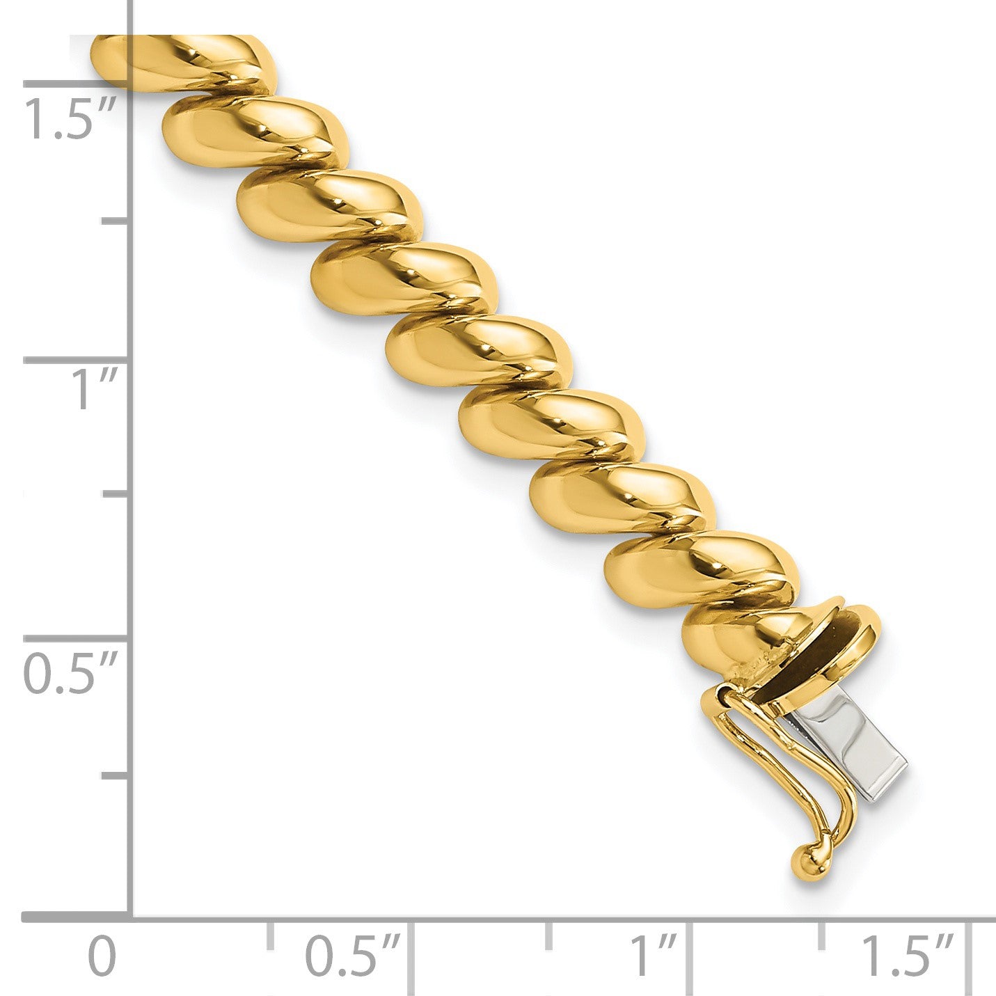 14k Polished 6mm 7 inch San Marco Bracelet