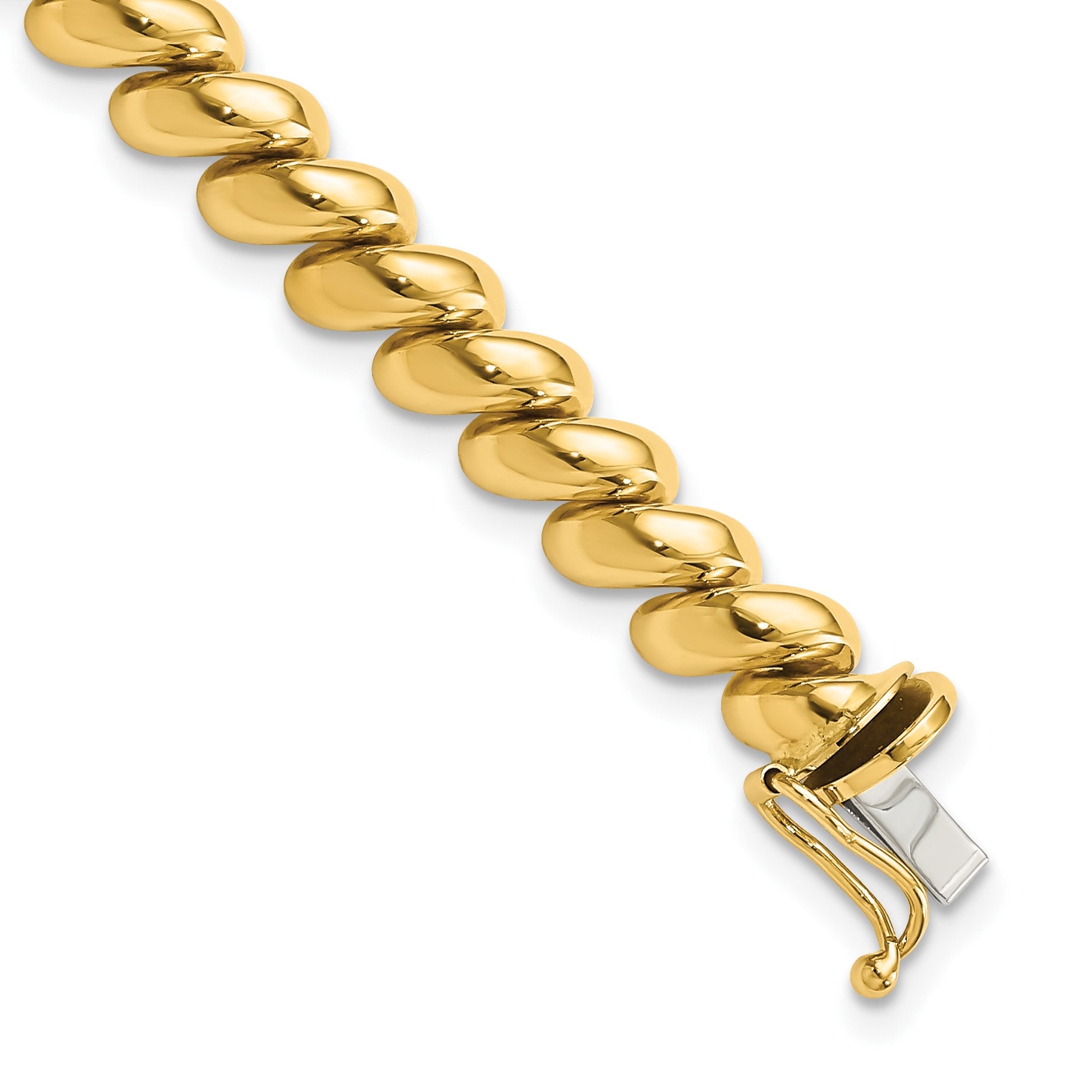 14k Polished 6mm 7 inch San Marco Bracelet