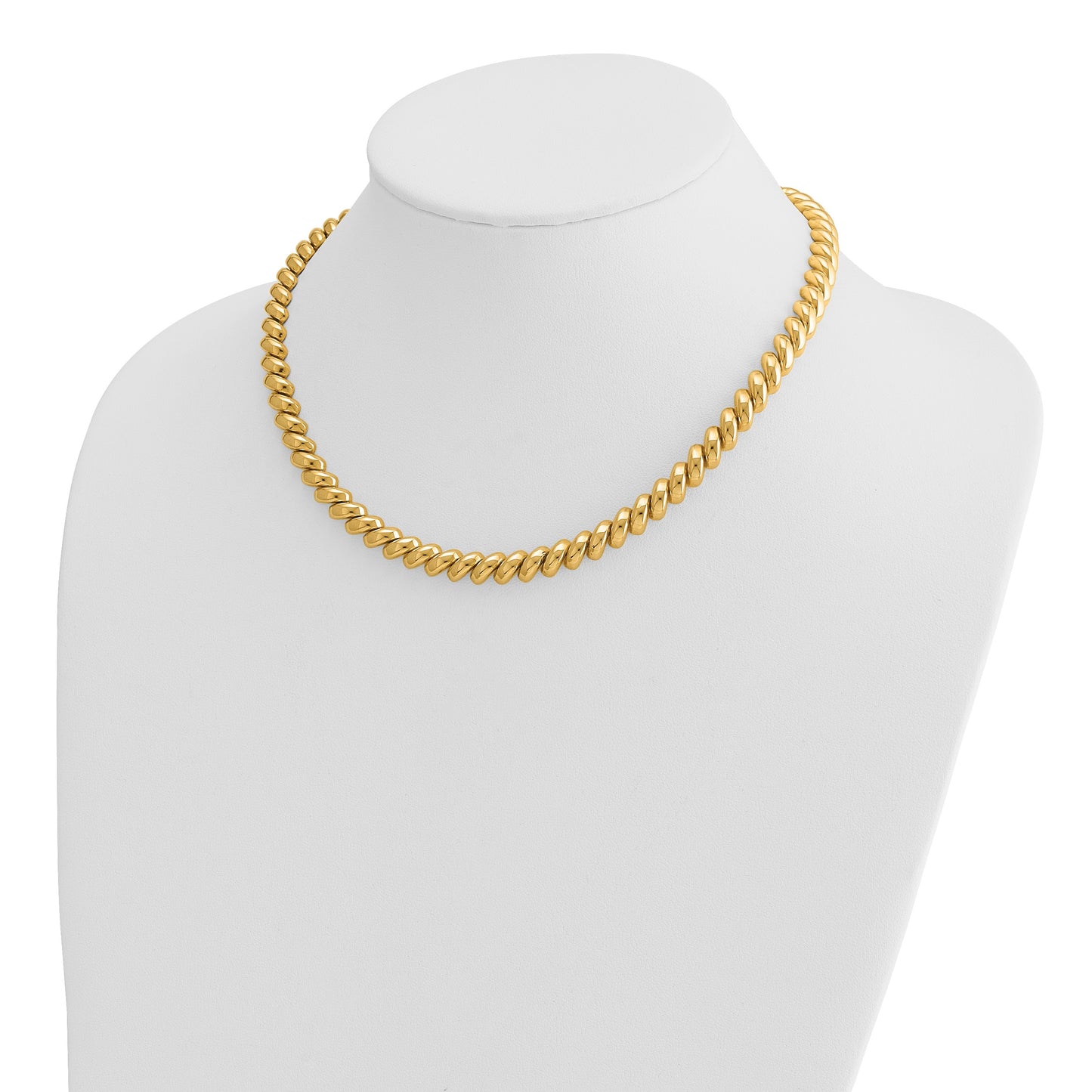 14k Polished 8mm 17 inch San Marco Necklace