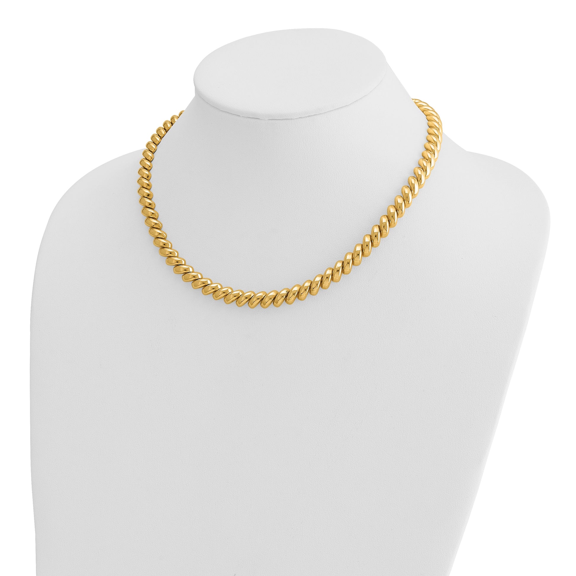 14k Polished 8mm 17 inch San Marco Necklace
